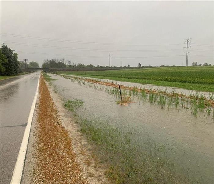 Flooded Ditch and Roadway